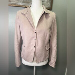 Akris Punto Women's‎ Wool Angora Beige Tan Blazer Jacket Size 10